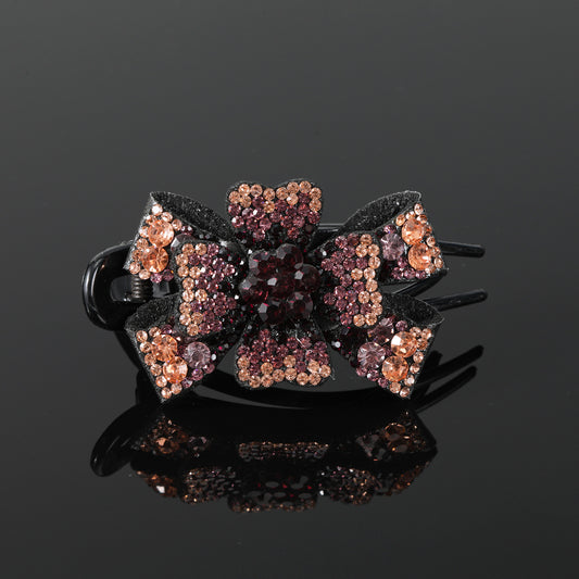 Rhinestone Flower Hair Clip Duck Billed Hair Accessories Women