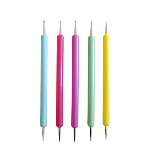 5 pc Nail Art Dotting Pen Kit for Manicures and Nail Specialists