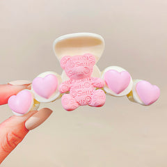 3pcs Peach Pattern Hair Claw Back Head Hair Claw Female Hair Accessories