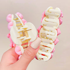 3pcs Peach Pattern Hair Claw Back Head Hair Claw Female Hair Accessories