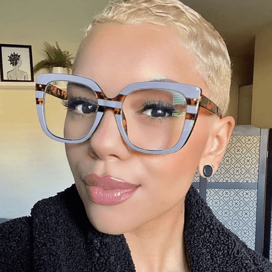Vintage Cat Eye Clear Lens Sunglasses Square Frame Glasses