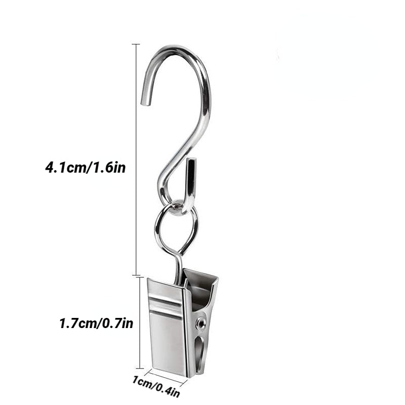 5pcs Stainless Steel Curtain Clips with Hook for Art Craft Display