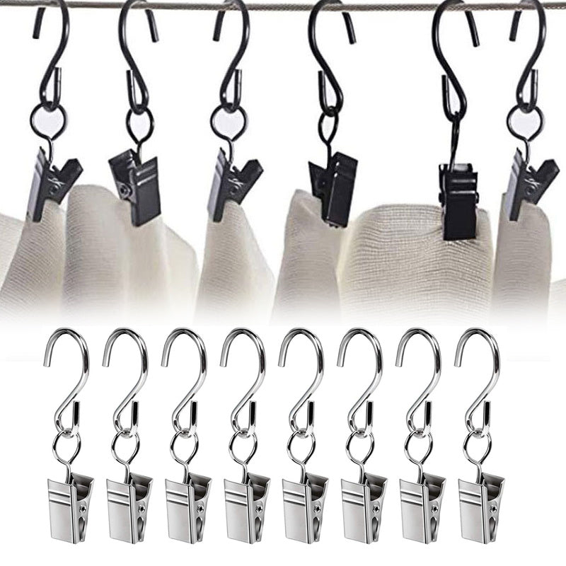 5pcs Stainless Steel Curtain Clips with Hook for Art Craft Display