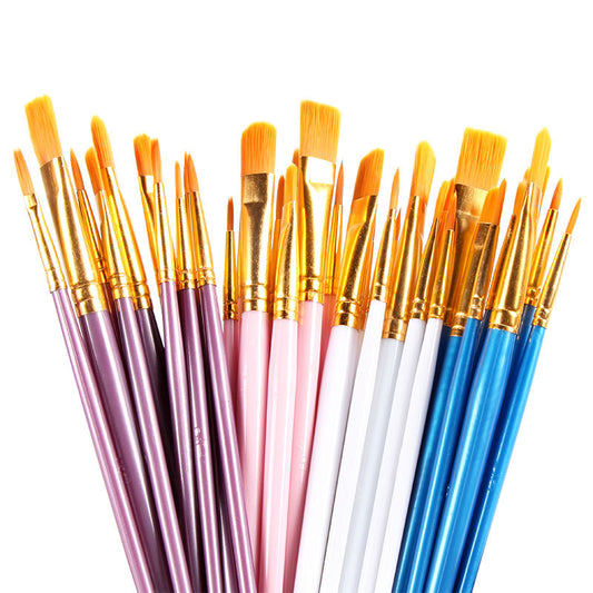 10pcs Professional Paint Brushes Set Artist Nylon Hair Watercolor