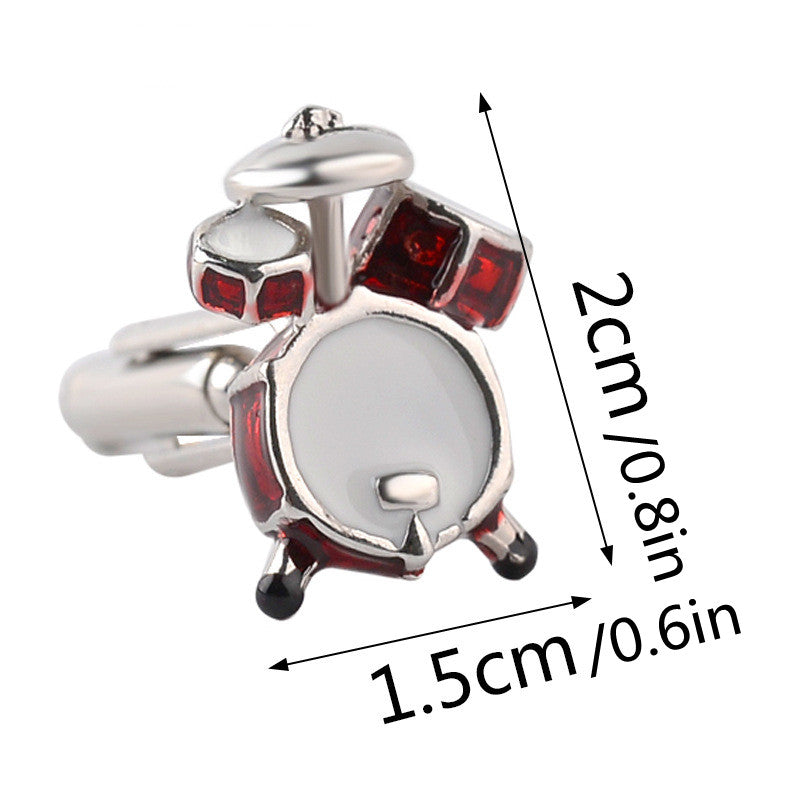 French Cufflinks Drum Band Rack Zinc Alloy Sleeve Studs