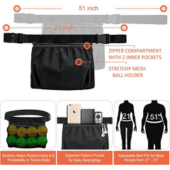Pickleball Waist Bag Tennis Ball Holder Outdoor Sport Accessories