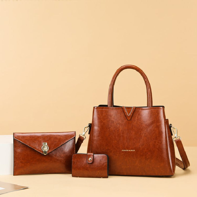 Classic PU Leather Bucket Bag Casual Crossbody & Shoulder Bag