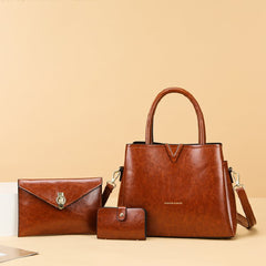 Classic PU Leather Bucket Bag Casual Crossbody & Shoulder Bag