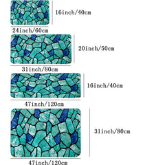 Geometric Stone Shape Decorative Carpet - Non-slip 0.39in Thick
