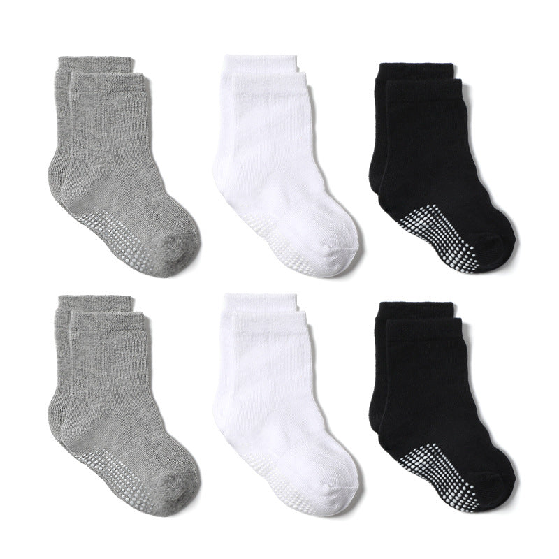 6 Pairs Boys Non Slip Ankle Socks for Toddlers