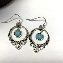 Men's Vintage Turquoise Earrings Unisex Jewelry