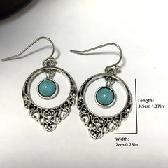 Men's Vintage Turquoise Earrings Unisex Jewelry