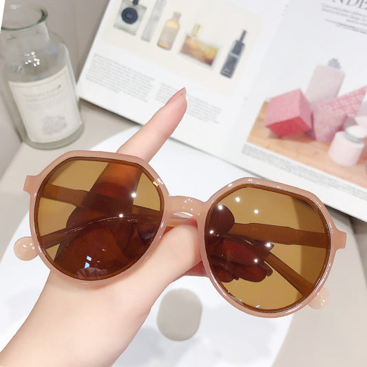 Oversized Oval Sunglasses Jelly Glasses UV400