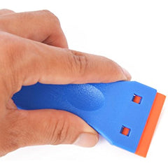 Plastic Razor Scraper and 10 Double Edged Blades for Label Removal