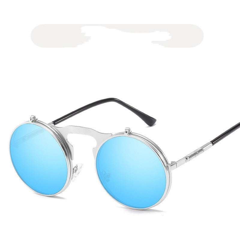 Men's Round Frame Punk Sunglasses UV Protection for Sports