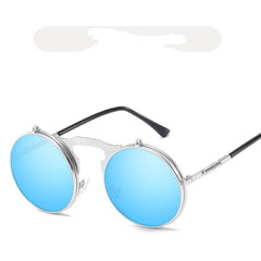 Men's Round Frame Punk Sunglasses UV Protection for Sports