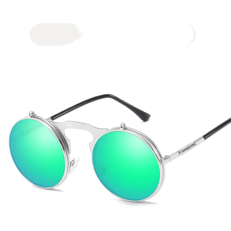 Men's Round Frame Punk Sunglasses UV Protection for Sports