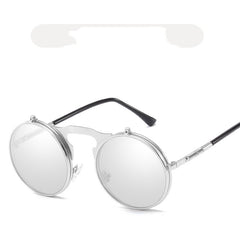 Men's Round Frame Punk Sunglasses UV Protection for Sports