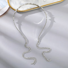 Rhinestone Tassel Bow Headband Bridal Hair Accessories