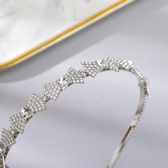 Rhinestone Tassel Bow Headband Bridal Hair Accessories