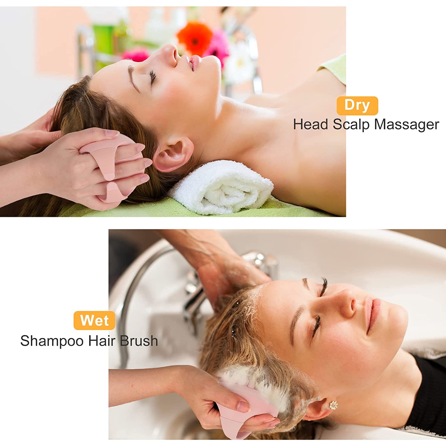 Silicone Scalp Massager Brush for Hair Washing and Exfoliation