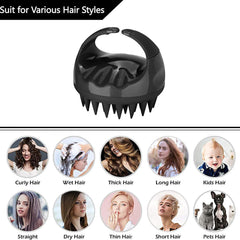 Silicone Scalp Massager Brush for Hair Washing and Exfoliation