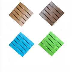 6pcs High Plastic Wood Flooring Terrace Garden Anticorrosive Waterproof