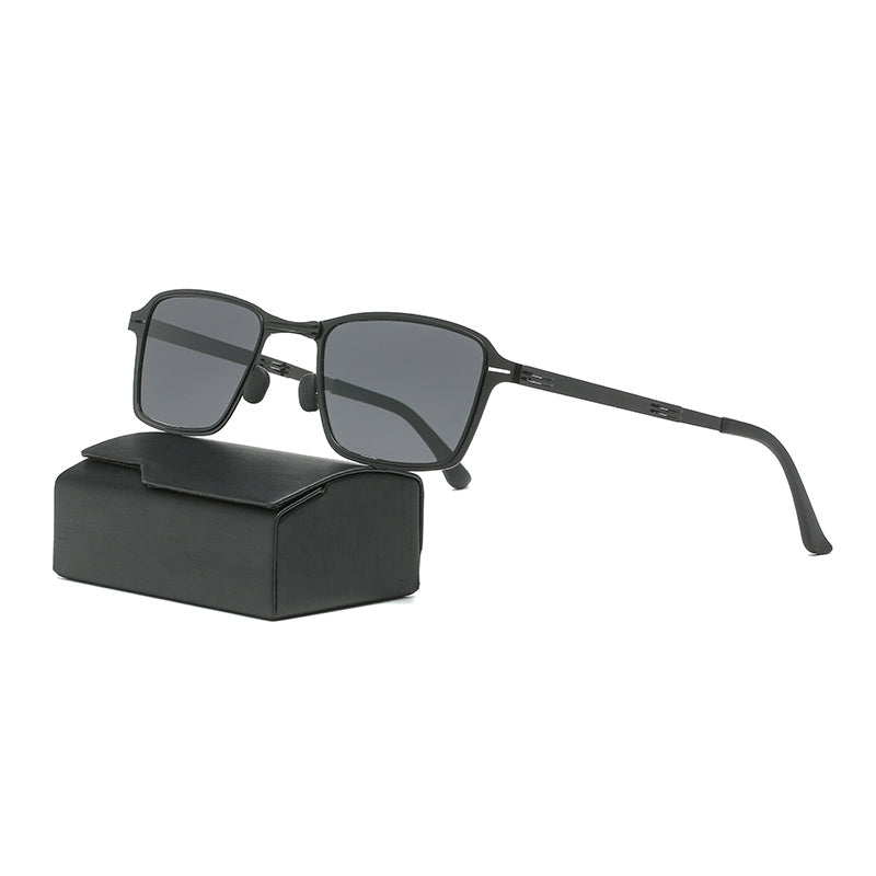 BY002 Men's Foldable Polarized Sunglasses UV400 Retro Style