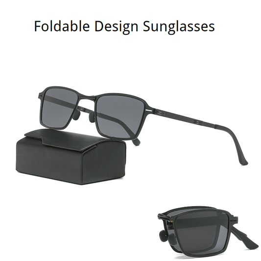 BY002 Men's Foldable Polarized Sunglasses UV400 Retro Style