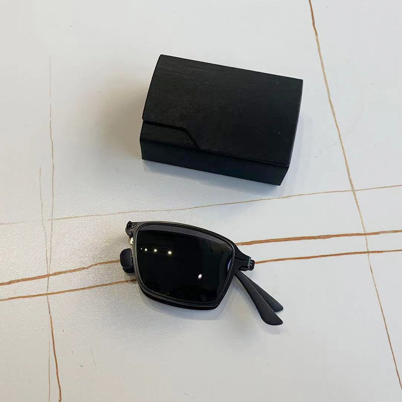 BY002 Men's Foldable Polarized Sunglasses UV400 Retro Style