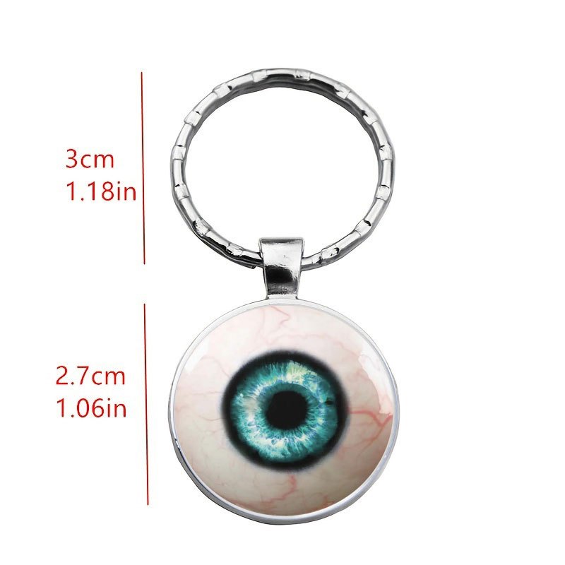 Green Eyelet Time Gemstone Keychain Necklace
