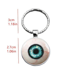 Green Eyelet Time Gemstone Keychain Necklace
