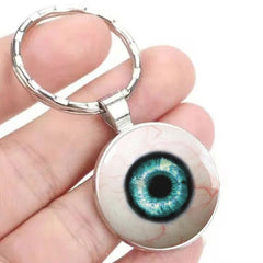 Green Eyelet Time Gemstone Keychain Necklace