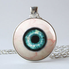Green Eyelet Time Gemstone Keychain Necklace