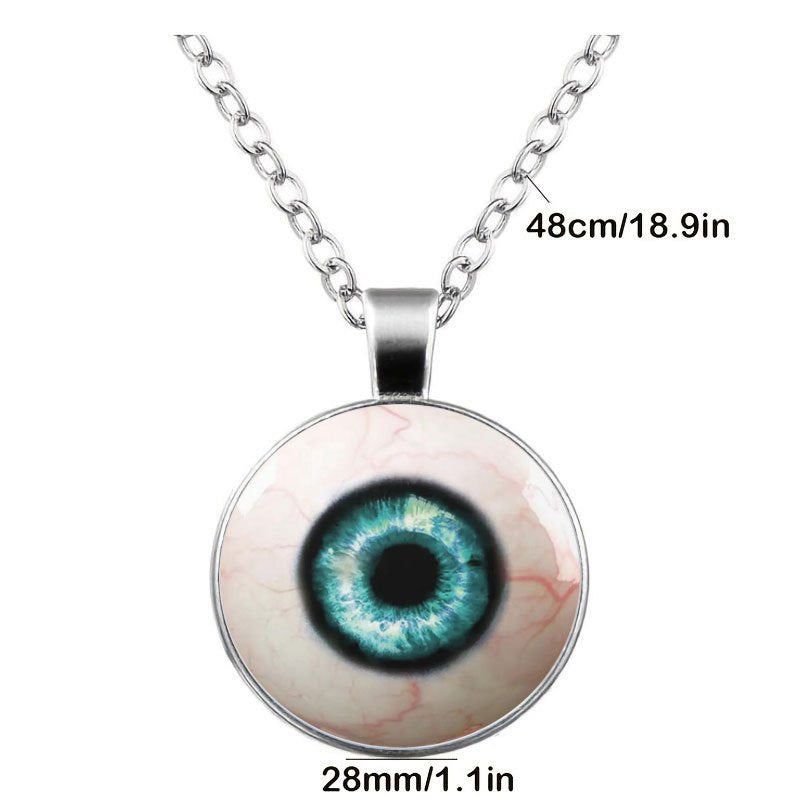 Green Eyelet Time Gemstone Keychain Necklace