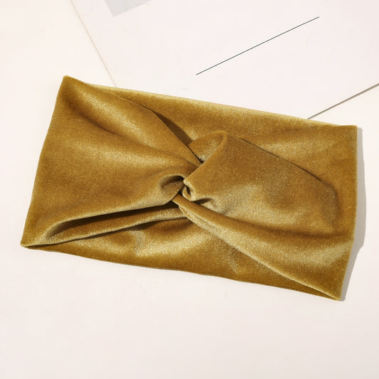 Velvet Stretchy Retro Cross Headband for Sports Yoga Sweatband Hair Accessori