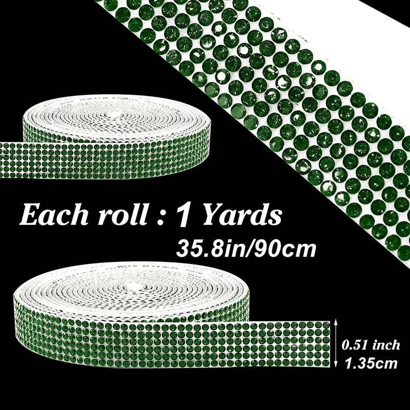 Self Adhesive Crystal Rhinestone Strips Bling Sticker Roll Craft 2 mm Rhinestone