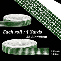 Self Adhesive Crystal Rhinestone Strips Bling Sticker Roll Craft 2 mm Rhinestone