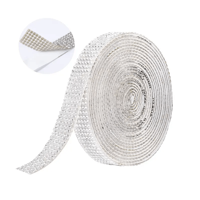 Self Adhesive Crystal Rhinestone Strips Bling Sticker Roll Craft 2 mm Rhinestone