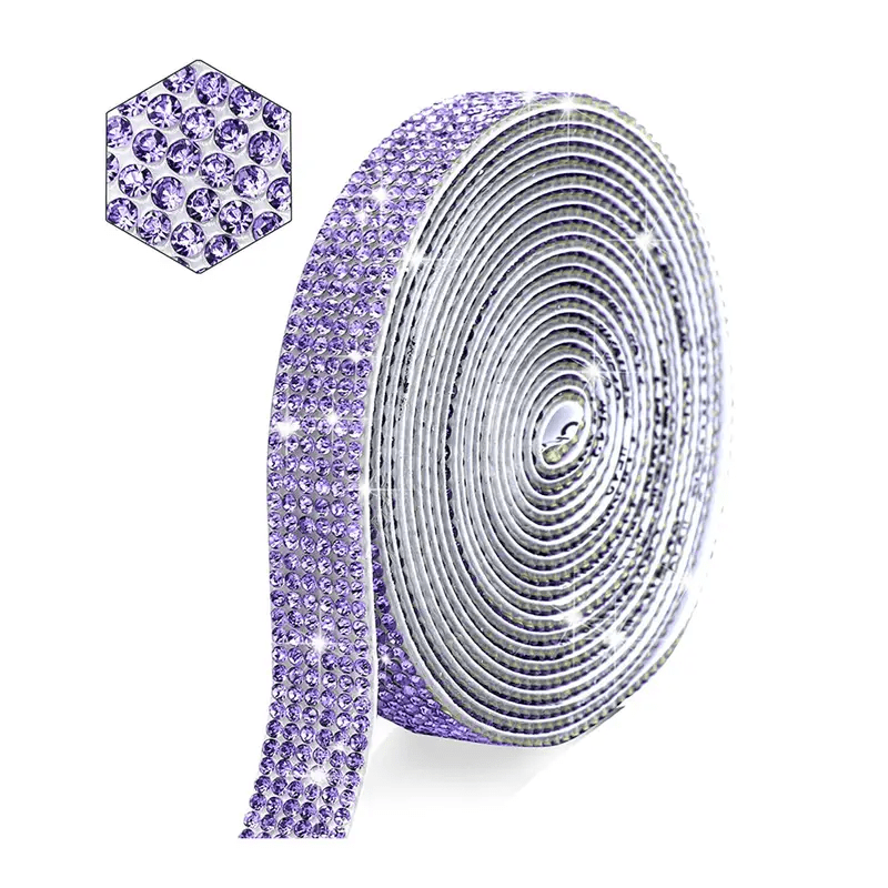 Self Adhesive Crystal Rhinestone Strips Bling Sticker Roll Craft 2 mm Rhinestone