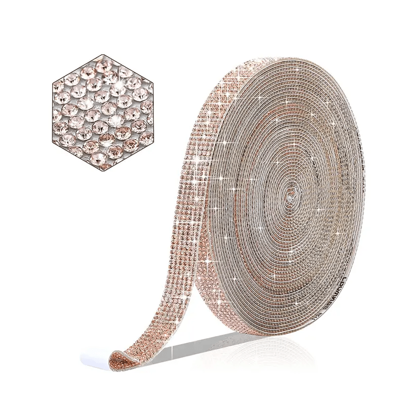 Self Adhesive Crystal Rhinestone Strips Bling Sticker Roll Craft 2 mm Rhinestone