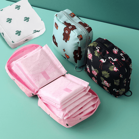 Travel Storage Bag Sanitary Napkin Pouch Waterproof Makeup Pouch