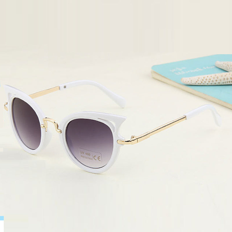 Cat Eye Sunglasses Casual Gradient Lens Metal Temple UV400