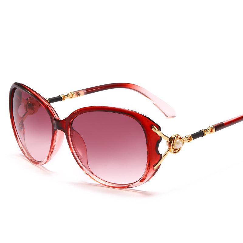 Cat Eye Sunglasses Gradient Lens Faux Pearl Decor UV400