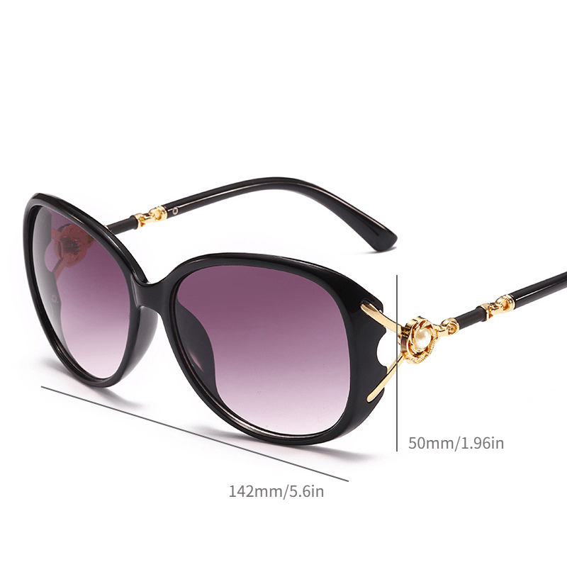 Cat Eye Sunglasses Gradient Lens Faux Pearl Decor UV400
