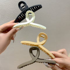 Set of 4 Delicate Cross Grip Hair Clips Solid Matte Plastic Hair Accessory
