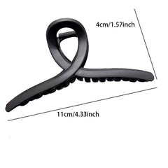 Set of 4 Delicate Cross Grip Hair Clips Solid Matte Plastic Hair Accessory