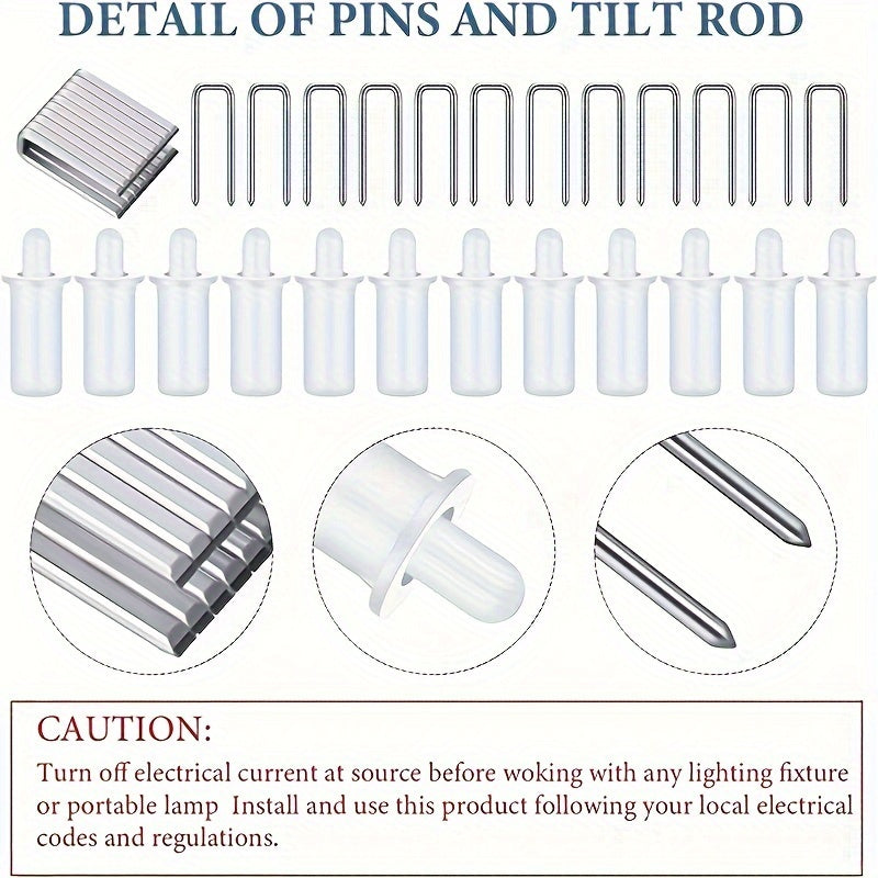 20pcs Blinds Repair Tool Set U Shaped Nails and Spring Loaded Blinds Pins
