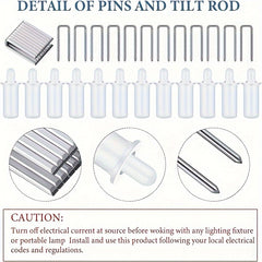 20pcs Blinds Repair Tool Set U Shaped Nails and Spring Loaded Blinds Pins