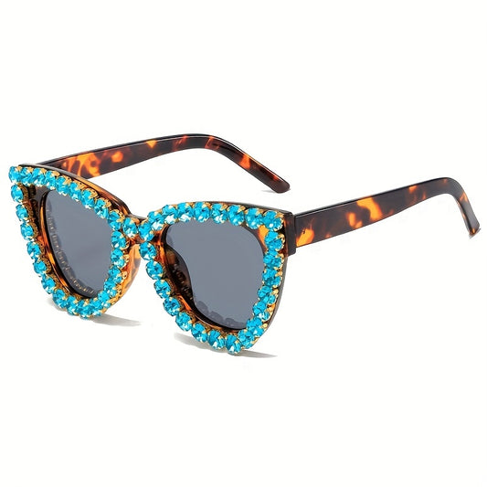 Cat Eye Rhinestones Sunglasses Vintage UV400 Sun Glasses